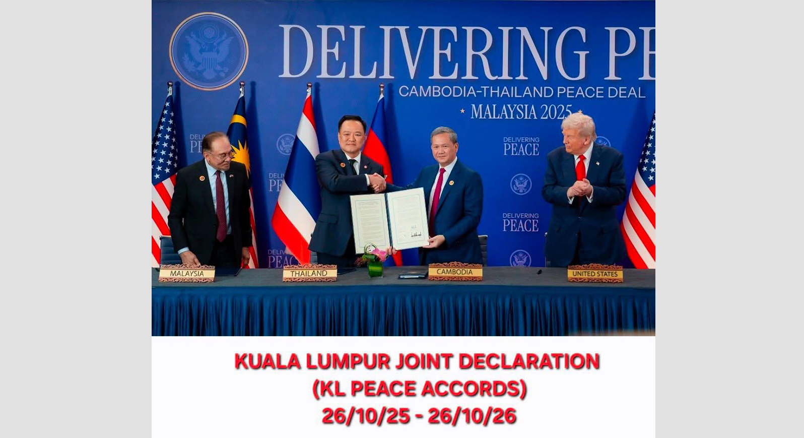 Le Cambodge réaffirme son engagement en faveur des Accords de paix de Kuala Lumpur